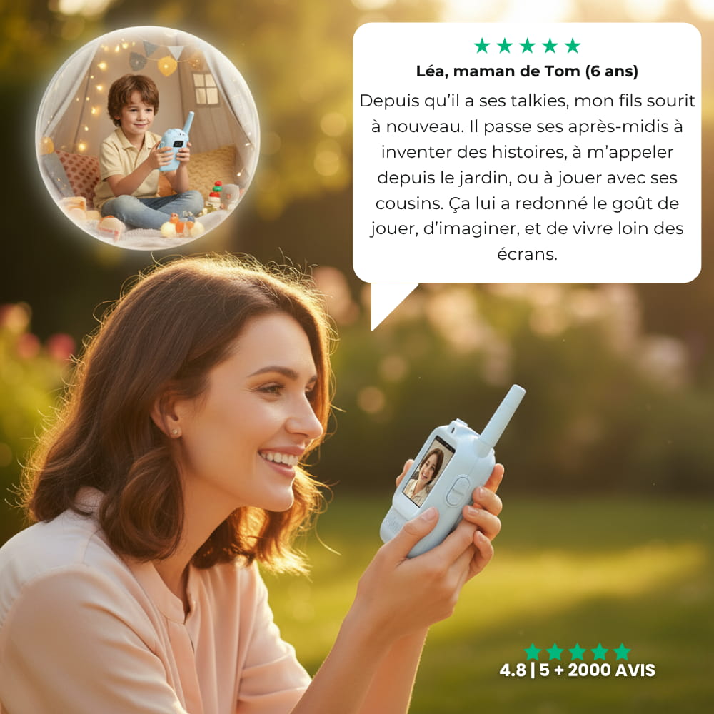 Talkie-Walkie Vidéo Vision — pour les enfants de 3 à 12 ans